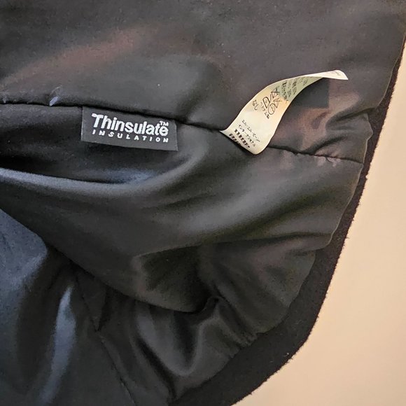 L.L. Bean Women's Calf Length Black 100% Lambswool Big Button Mid Pocket, Sz 14 - Picture 9 of 10